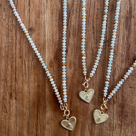 9・sand heart necklace