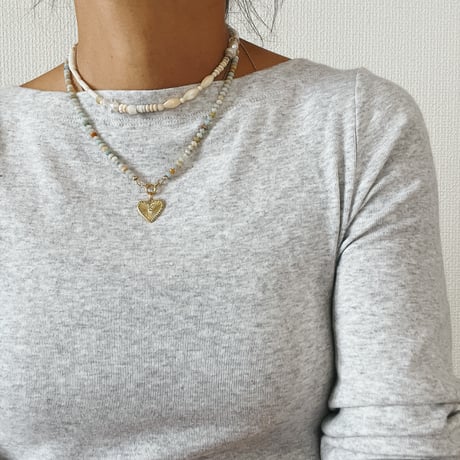 9・sand heart necklace