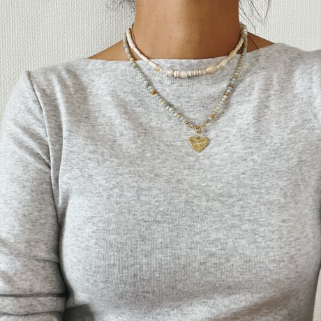 9・sand heart necklace
