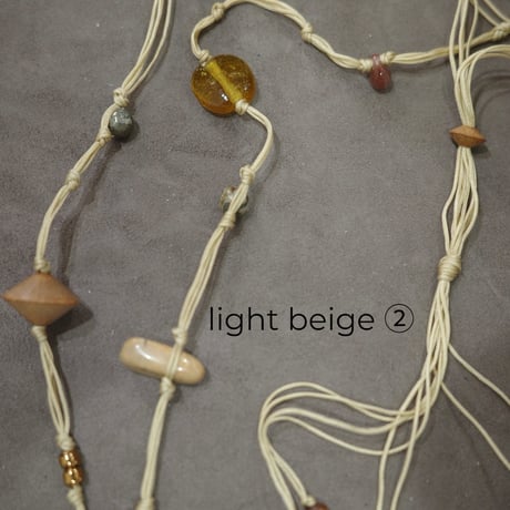 Memory Vessel /ビーズ編み(light beige)
