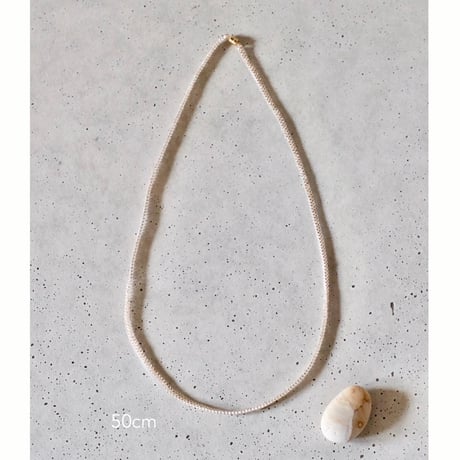 Clear  |  みすみ編み1連マグネットネックレス（50cm）