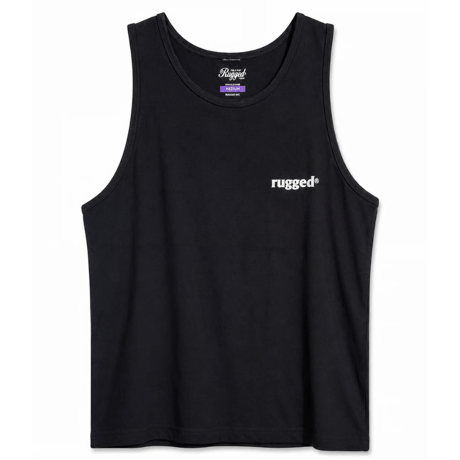【残り僅か】RUGGED "rugged®︎” tanktop (Black/5.6oz)