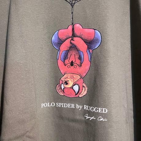 【残り僅か】RUGGED "POLO SPIDER" tee (5.6oz./olive)