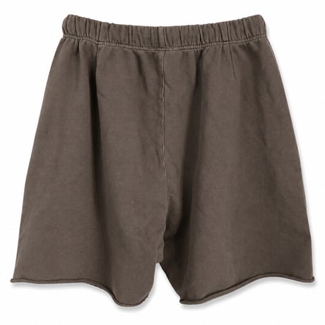 【残り僅か】RUGGED®︎ ''rhombus logo'' Washed Fade Sweat Shorts (Brown)