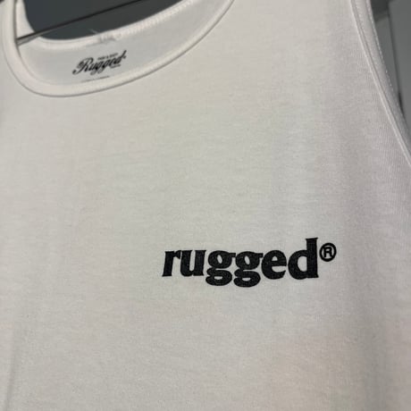 【残り僅か】RUGGED "rugged®︎” tanktop (White/5.6oz)