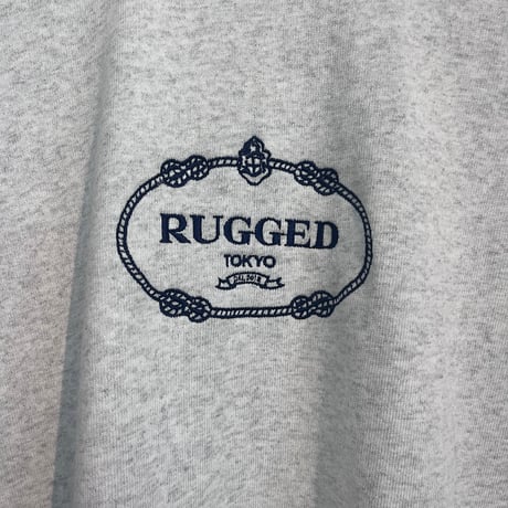 【ラス1 】RUGGED®︎ ''MILANO LOGO'' heavyweight embroidered tee (Heather Gray/11.5oz)