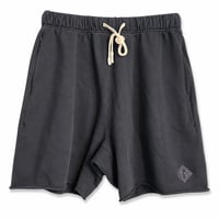 【残り僅か】RUGGED®︎ ''rhombus logo'' Washed Fade Sweat Shorts (Dark Navy)