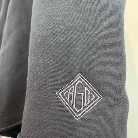 【残り僅か】RUGGED®︎ ''rhombus logo'' Washed Fade Sweat Shorts (Dark Navy)