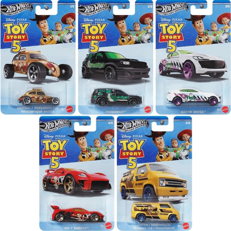 トイストーリー5   ホットウィール　シルバー・シリーズ  5台セット　Toy Story 5 Hot Wheels Silver Series set of 5