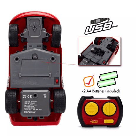 Jada Toys ピクサー カーズ  ライトニング・マックイーン アニメーテッド RCカー