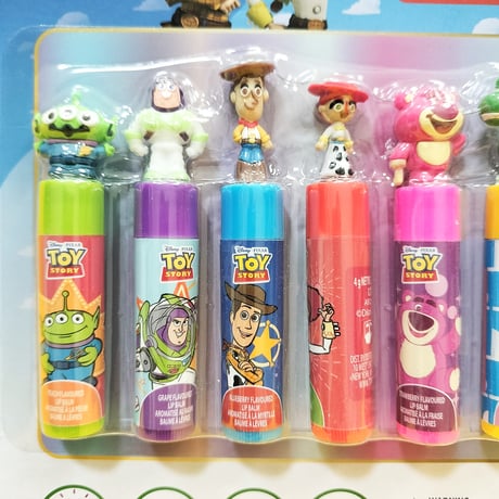 トイストーリー　キャラクターのミニフィギュアが付いたリップバーム10本セット