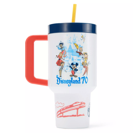 Disneyland 70周年　ミッキーマウス　トラベル・タンブラー　Mickey Mouse Travel Cup w/ Straw – Disneyland 70th Anniversary