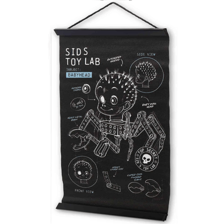 トイストーリー シドのトイラボ ベビーフェイス　Sid’s Toy Lab　Baby Face　キャンバス製バナー（壁掛け）