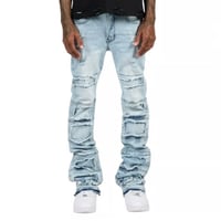 RockStar Original / Damaged Stacked denim "BLUE"