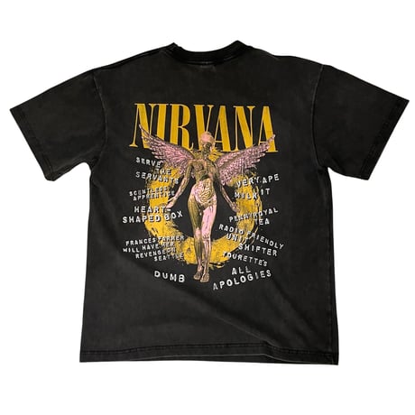 NIRVANA/Official  Utero Tshirts  "Wash BLACK”