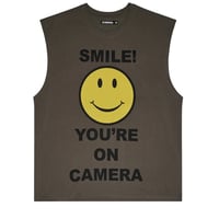 6th NBHD / Smiley Cut Off  Tee (GRAY)