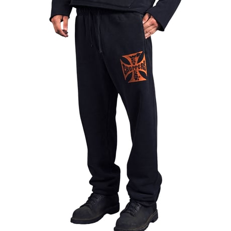 West Coast Choppers/ Logo SweatPants "Vintage BLACK" (SET UP)
