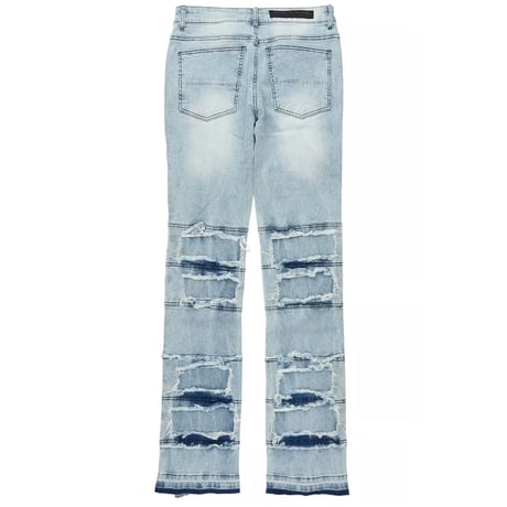 RockStar Original / Damaged Stacked denim "BLUE"
