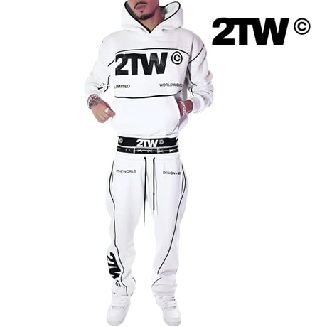 2TW®︎ /  Hoodie + Pants (SET UP)  WHITE