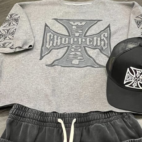 West Coast Choppers/CUT OFF Short thermal Tee "GRAY