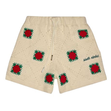 6th NBHD / Crochet Knit  Shorts (CREAM)