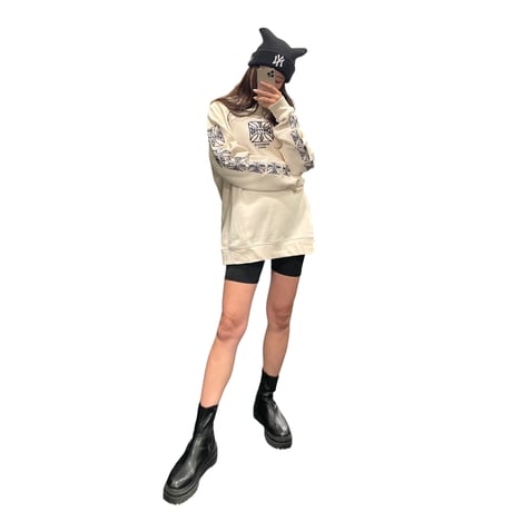 West Coast Choppers/ W.C.C  Oversize SweatShirts "CREAM"