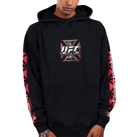 West Coast Choppers ✖︎ UFC / Logo Hoodie "Vintage BLACK"
