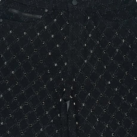 RockStar Original /  Rhinestone Short denim "BLACK"