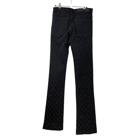 RockStar Original /  Rhinestone Flare denim "BLACK"