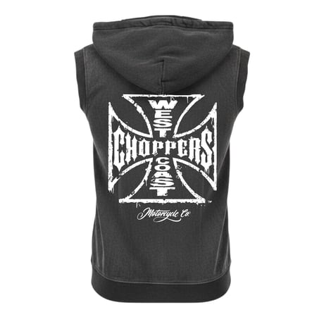 West Coast Choppers/ NoSleeve Hoodie  (Vintage Black)