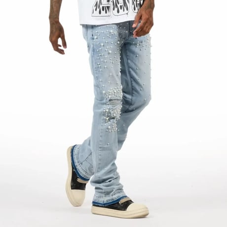RockStar Original / Pearl Flare denim "BLUE"