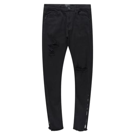 RockStar Original / Ferg Zip Stacked denim "BLACK"