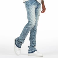 RockStar Original /  Rhinestone Flare denim "BLUE"