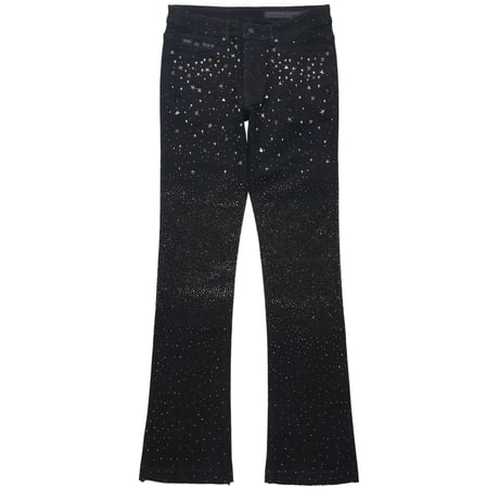 RockStar Original /  Studs Flare denim "BLACK"