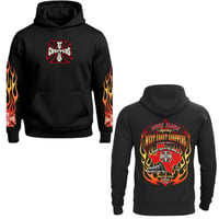 West Coast Choppers/ W.C.C Flame Hoodie "BLACK"