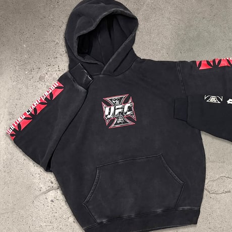 West Coast Choppers ✖︎ UFC / Logo Hoodie "Vintage BLACK"