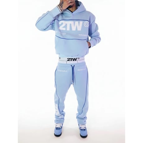 2TW®︎ /  Hoodie + Pants (SET UP)   Blue