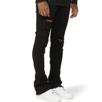 RockStar Original / Ferg Zip Stacked denim "BLACK"