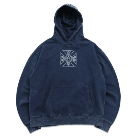 West Coast Choppers/ Logo Hoodie "Wash Navy"