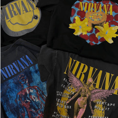 NIRVANA/Official  Utero Tshirts  "Wash BLACK”