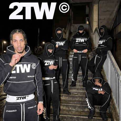 2TW®︎ /  Hoodie + Pants (SET UP)  BLACK