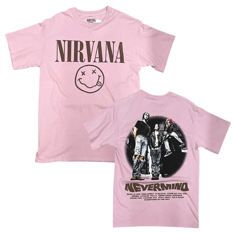NIRVANA/Official  NeverMind Tshirts  "Wash Pink”