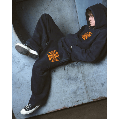 West Coast Choppers/ Logo SweatPants "Vintage BLACK" (SET UP)