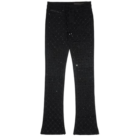 RockStar Original /  Rhinestone Flare denim "BLACK"
