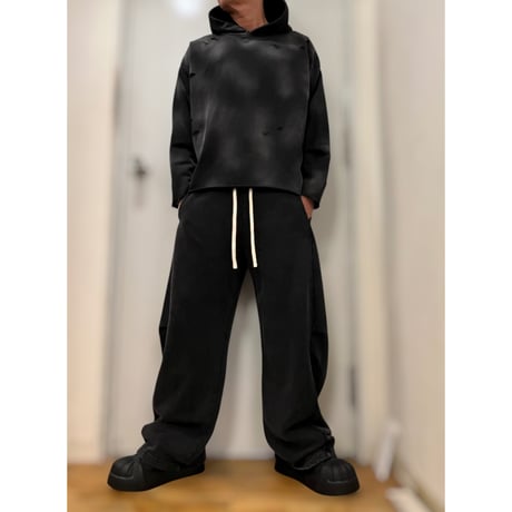 Mismatch NYC/Washed barrel SweatPants "Vintage Black"