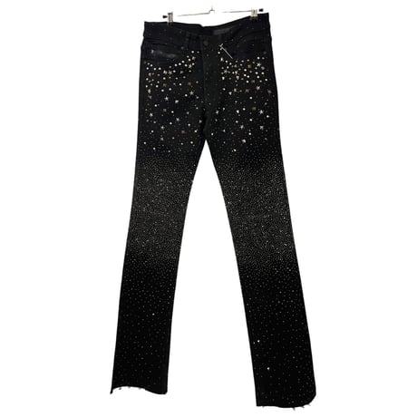 RockStar Original /  Studs Flare denim "BLACK"