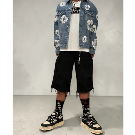 Psylos1 / FGMM demim sneaker BLACK