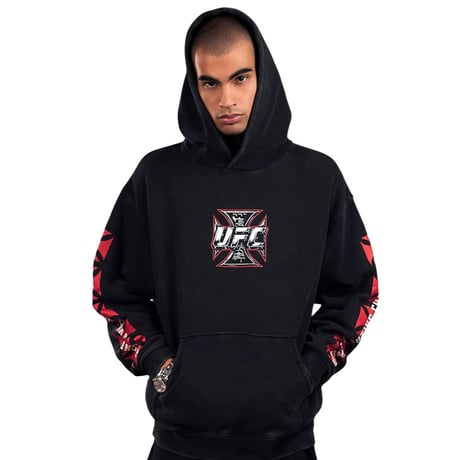 West Coast Choppers ✖︎ UFC / Logo Hoodie "Vintage BLACK"