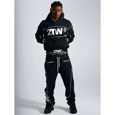 2TW®︎ /  Hoodie + Pants (SET UP)  BLACK