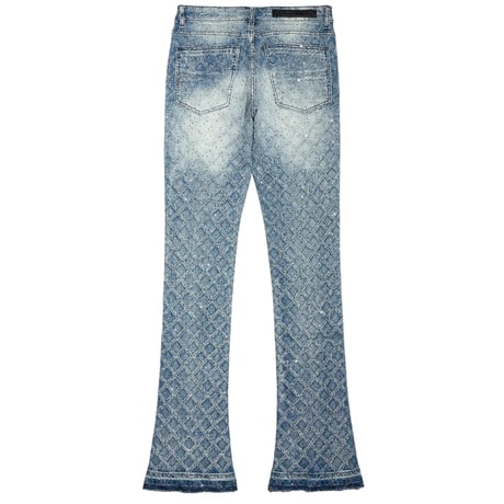 RockStar Original /  Rhinestone Flare denim "BLUE"